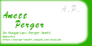 anett perger business card